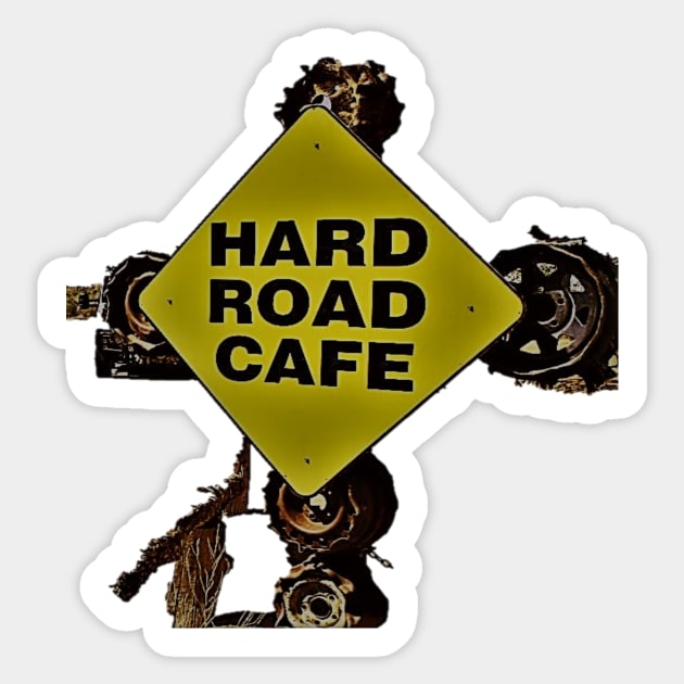 Hard Road Café Sticker by Andyt